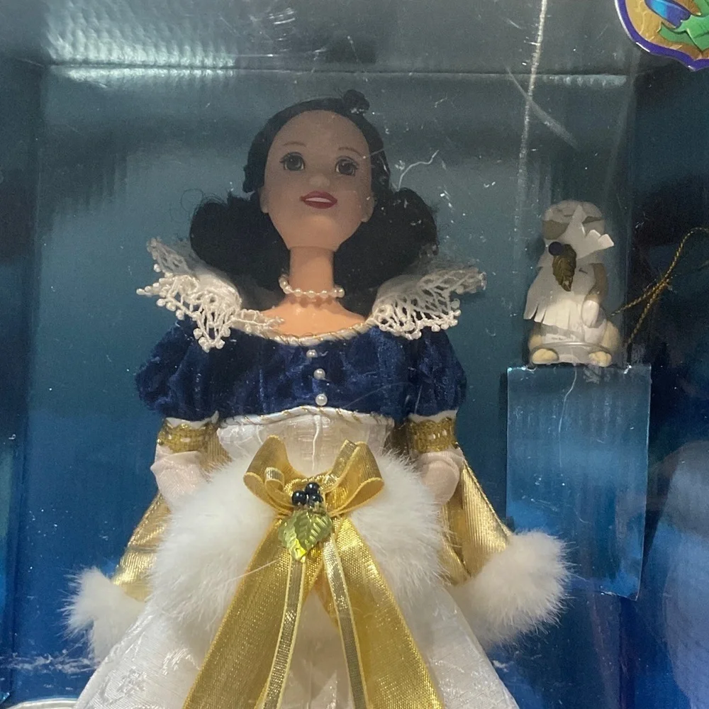 Disney Snow White Holiday Collection Barbie in Elegant Blue and White Gown